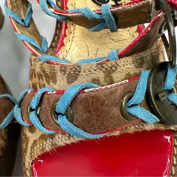 Naughty Monkey Indios Wedge Sandal Leopard 10 - Picture 6 of 16